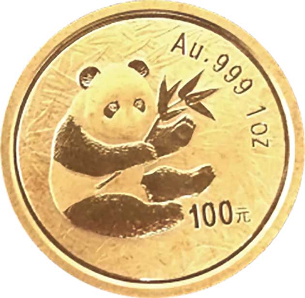 中国のパンダ金貨