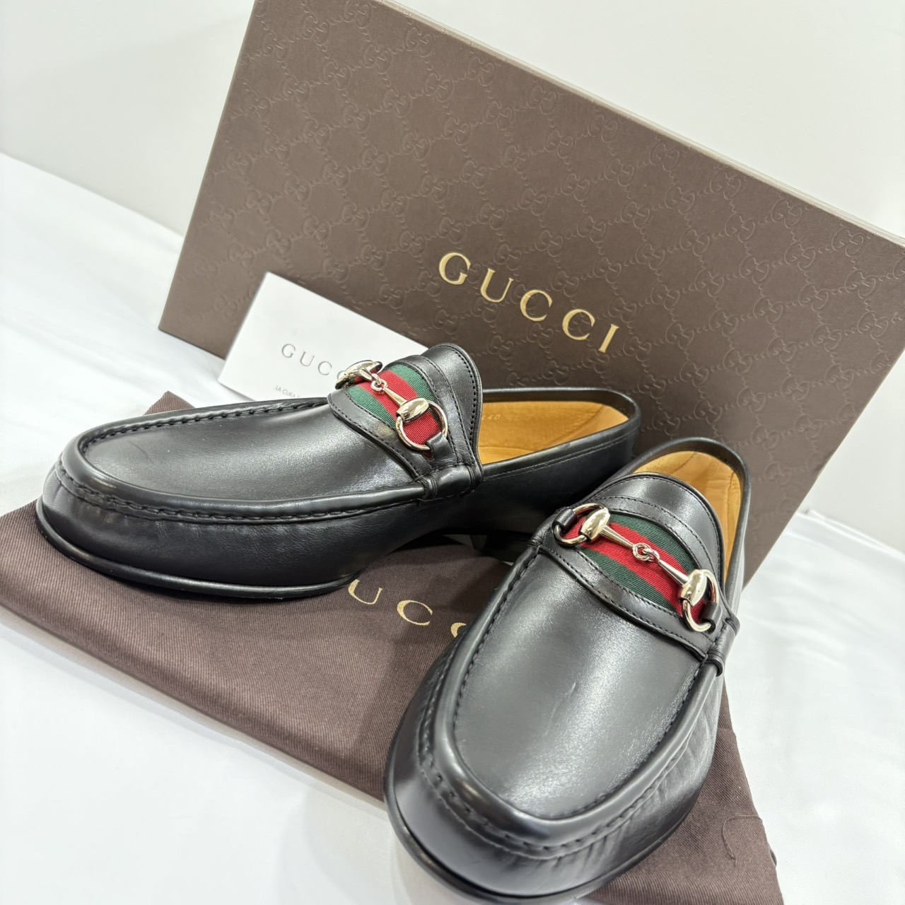 【通販激安】 グッチ GUCCI モカシン ローファー ホースビット シェリーライン 靴