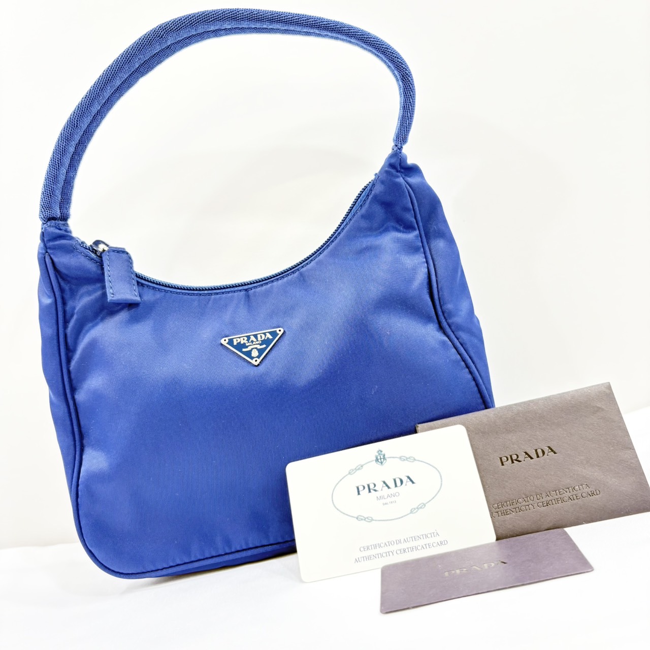 PRADA プラダ TESSUTO SPORT ハンドバッグ バッグ ブルー MV519
