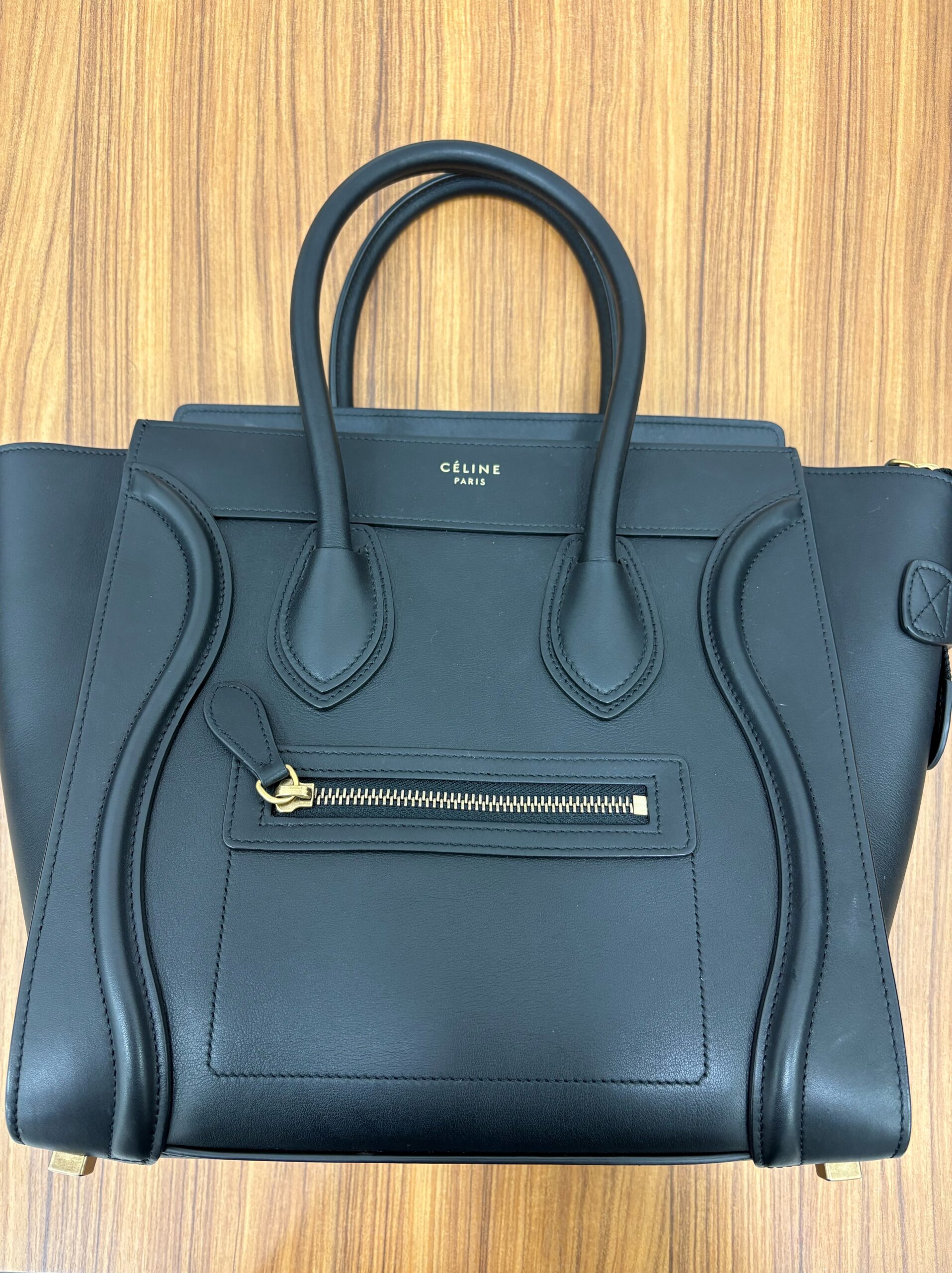 銀座屋 水巻店】CELINE ラゲージ ブラックレザー トートバック | 銀座屋