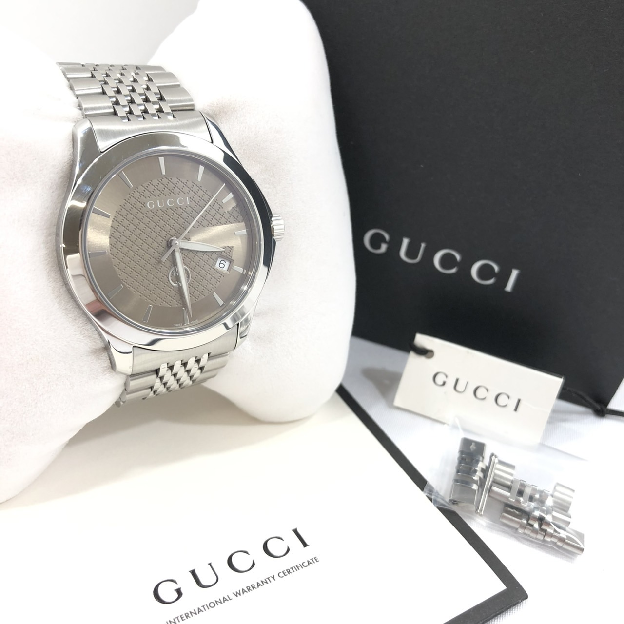 GUCCI グッチ 126.4 Gタイムレス デイト ブラウン 腕時計 | 銀座屋