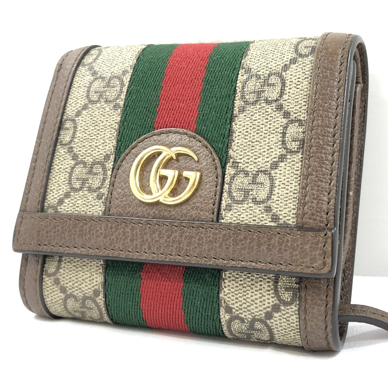 現行！　良品　グッチ 二つ折り財布 オフィディア シェリーライン×GGスプリーム 楽天市場】【中古】GUCCI 二つ折り財布 オフィディア コンパクト