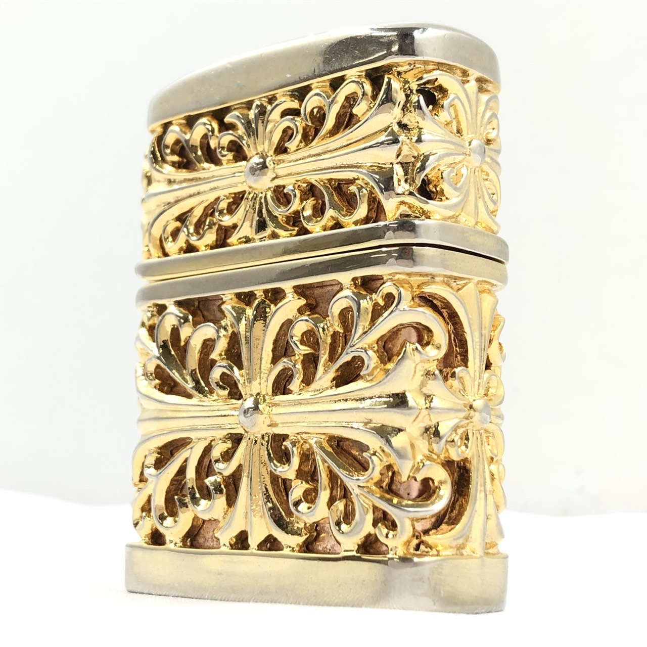 ZIPPO ジッポ フルメタルジャケット クロス 十字架 ゴールドカラー