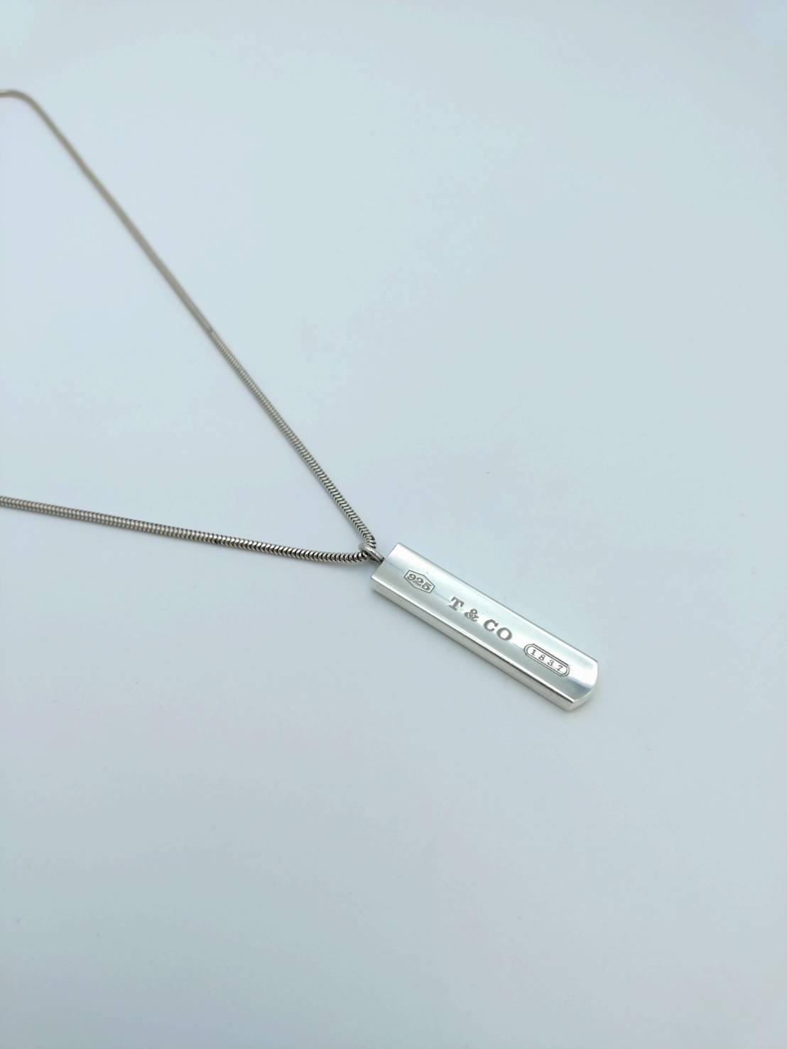 【やましげ】ティファニー ナローバー ネックレス 美品 TIFFANY＆Co ティファニー 1837 ナローバー ネックレス