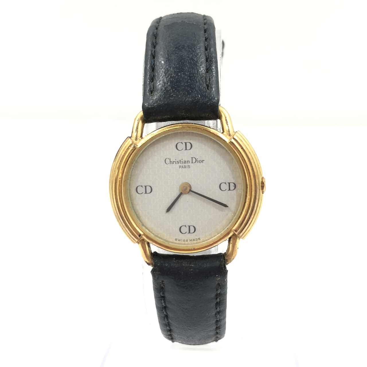 Christian Dior クリスチャンディオール 58.121.2 SS×革 QZ クォーツ