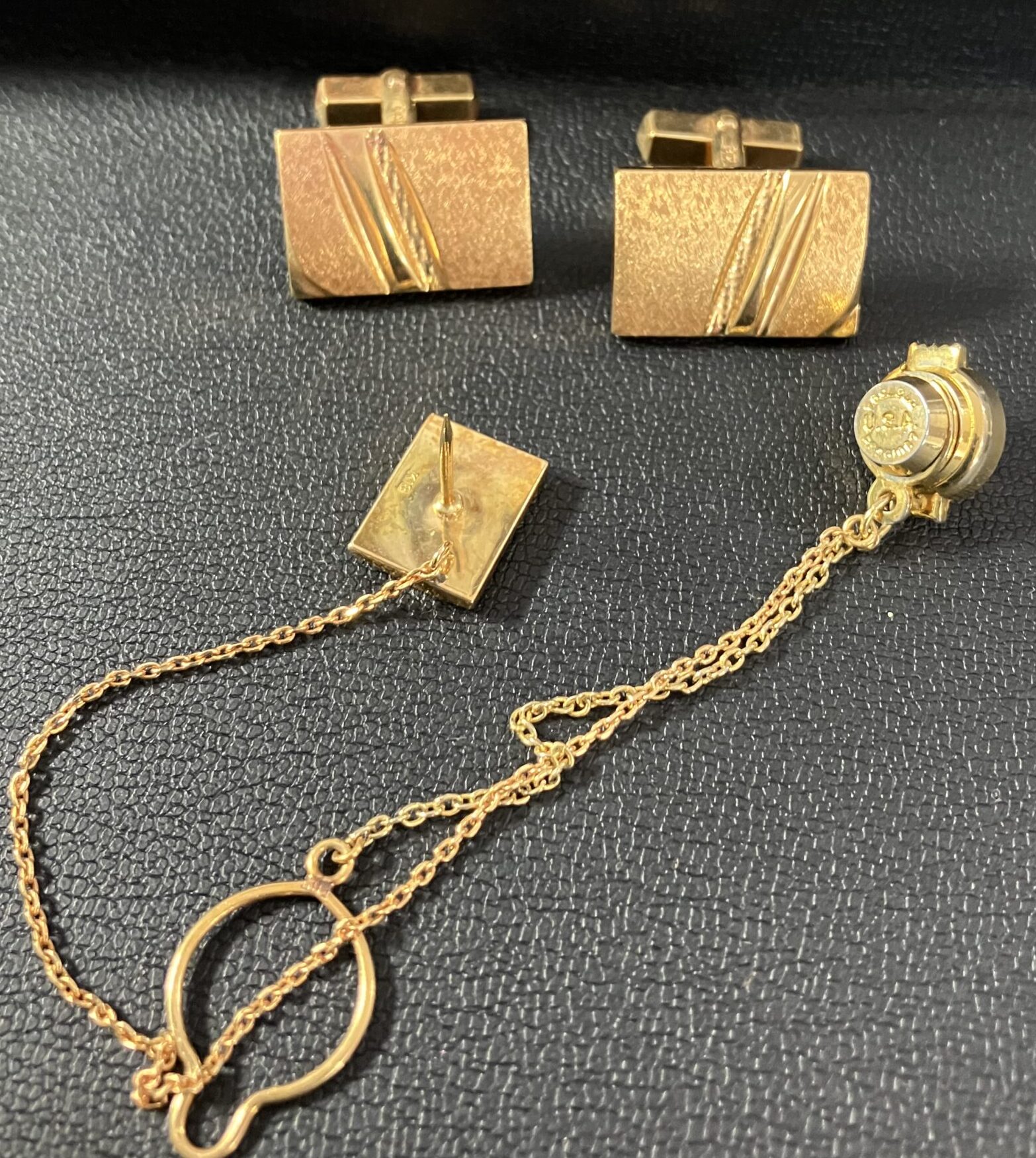 K18製カフス、タイピンをお買取りさせて頂きました♪ | 銀座屋