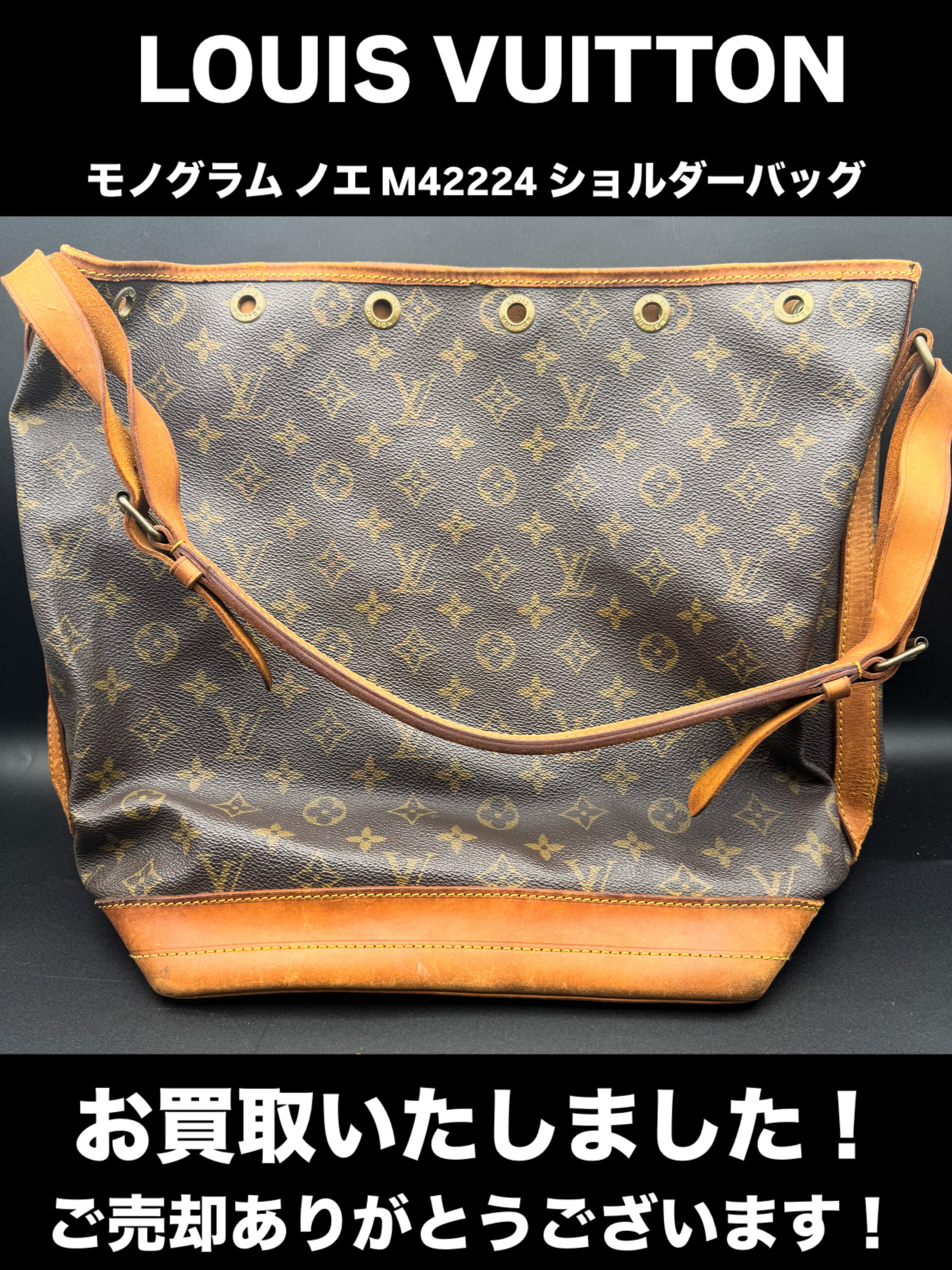 レディース Louis Vuitton モノグラム ショルダーバッグ ノエ M42224