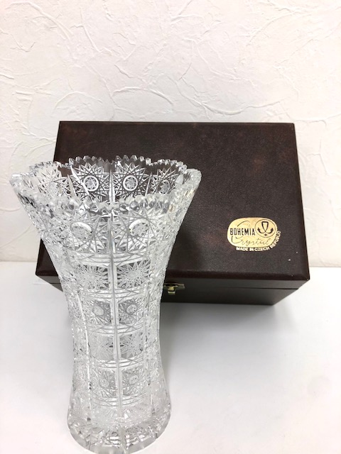 ラスカ ボヘミアクリスタル花瓶をお買取りしました 銀座屋 函館店